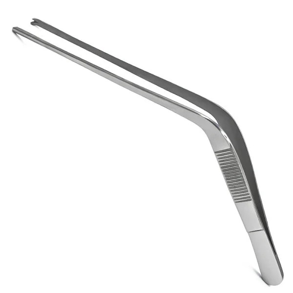 PI-03-1205. Пінцет хірургічний вушний за Вільде, горизонтально-зігнутий, 1/2 зуба, 140 мм. PARADISE.